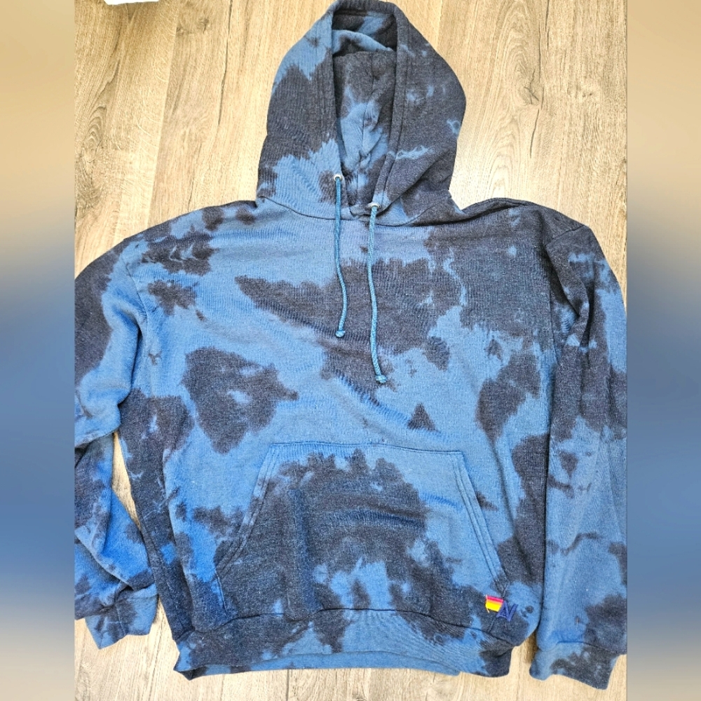Aviator Nation Blue Tie-Dye Hoodie